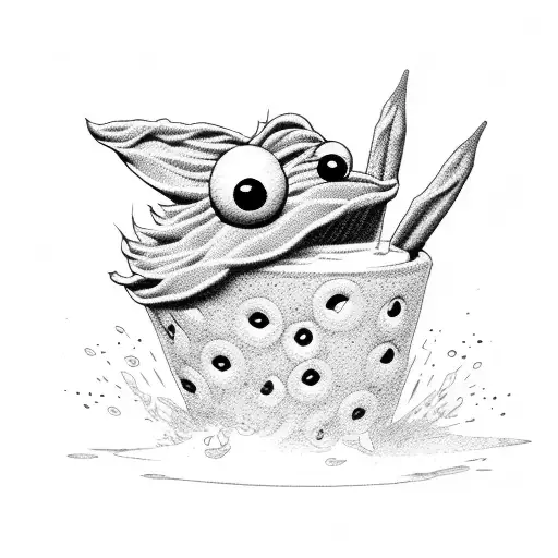 cookie monster  tattoo design idea