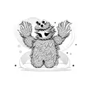 cookie monster  tattoo design idea