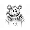 cookie monster  tattoo design idea