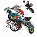 peacock feather tattoo design idea