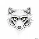 werewolf in full growth tattoo design idea