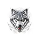 werewolf in full growth tattoo design idea