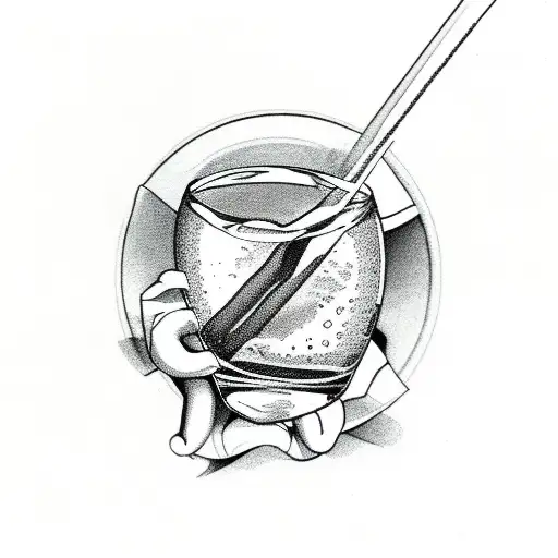 alcohol is a necessary evil to get through life tattoo design idea