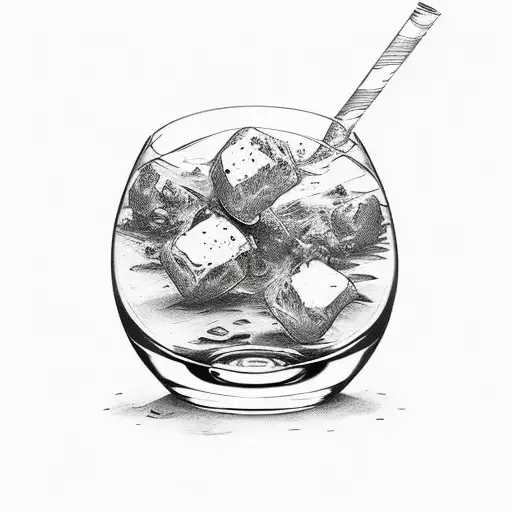 alcohol is a necessary evil to get through life tattoo design idea