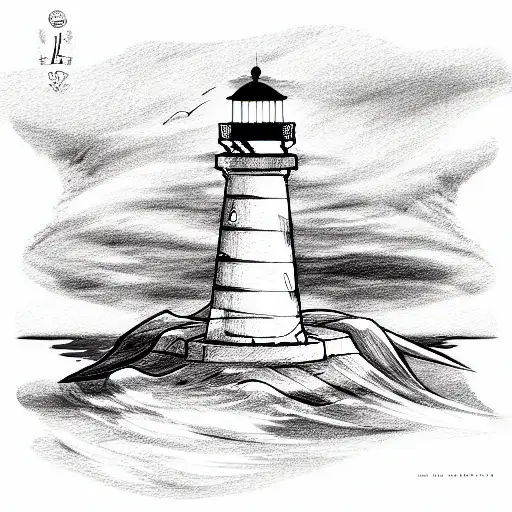 Lighthouse tattoo design idea