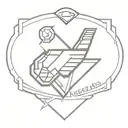 denver nuggets, traeger, whiskey glass tattoo design idea