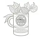 denver nuggets, traeger, whiskey glass tattoo design idea