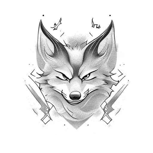 zorro Kitsune  tattoo design idea