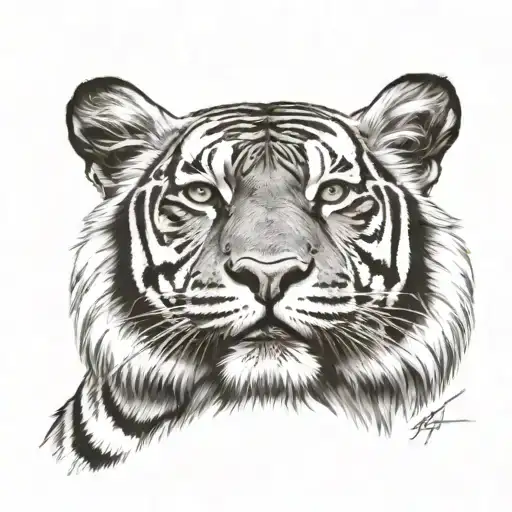 Bengal tiger tattoo design idea