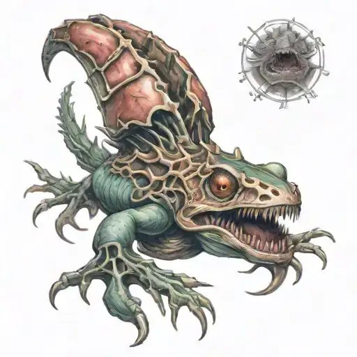 sanke who bite and spread infection external from skin tattoo design idea