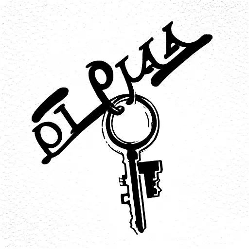 Old key which has the words "Más Que Palabras" engraved  tattoo design idea