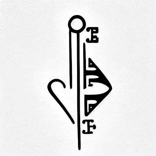 Old key which has the words "Más Que Palabras" engraved  tattoo design idea