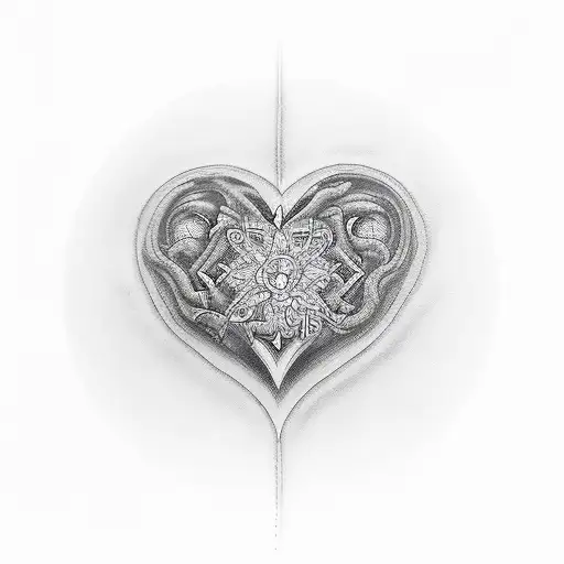 Crying Heart tattoo design idea