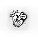 Crying Heart tattoo design idea