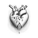 Crying Heart tattoo design idea