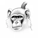 monkey no SEE no hear no talk tattoo design idea