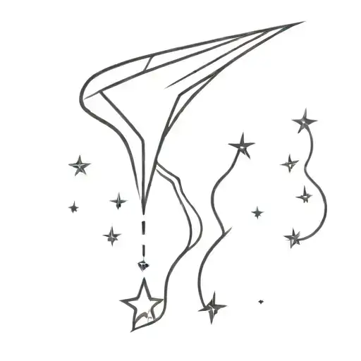 constelation avril 2021 shooting star tattoo design idea