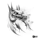 dodge charger car tattoo design idea