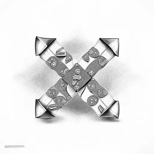 dominoes tattoo design idea