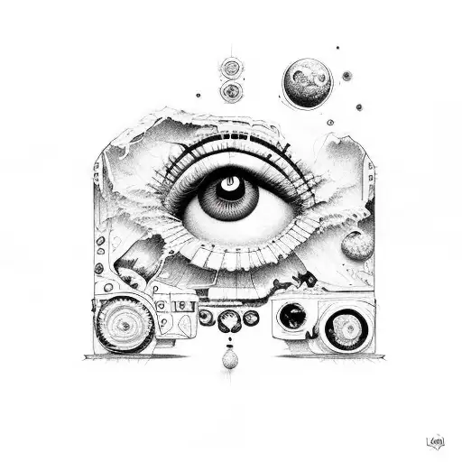 eu quero um olho que mostre malandragem e a loucura de uma onda de lsd  tattoo design idea