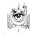 eu quero um olho que mostre malandragem e a loucura de uma onda de lsd  tattoo design idea