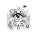 eu quero um olho que mostre malandragem e a loucura de uma onda de lsd  tattoo design idea