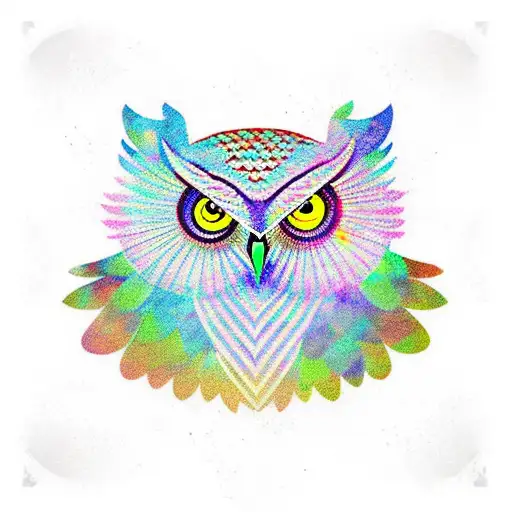 owl wings tattoo design idea