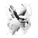 hawk eyes tattoo design idea