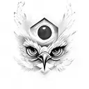hawk eyes tattoo design idea