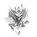 hawk eyes tattoo design idea