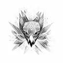 hawk eyes tattoo design idea