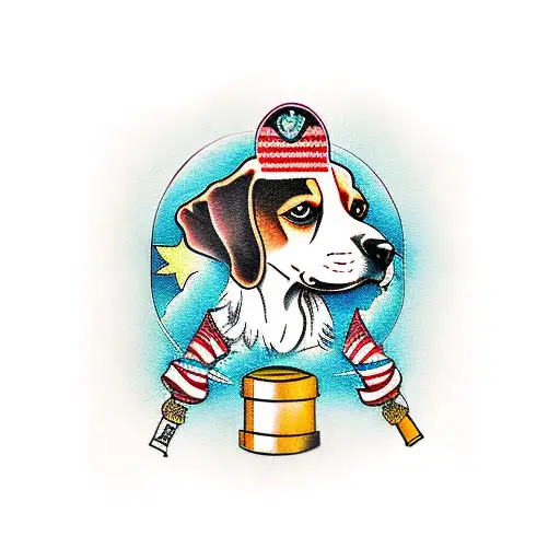 beagle  tattoo design idea