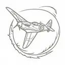fighter jet spitfire tattoo design idea