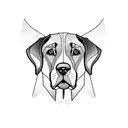 swiss mountain dog face tattoo design idea