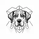 swiss mountain dog face tattoo design idea