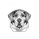 swiss mountain dog face tattoo design idea