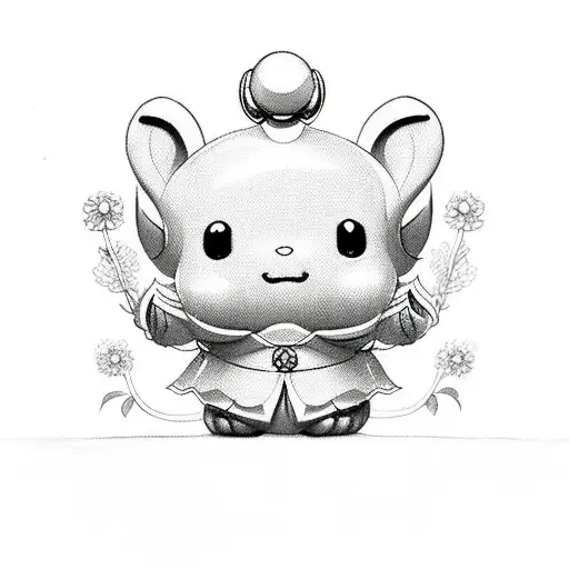 cinnamoroll from sanrio tattoo design idea