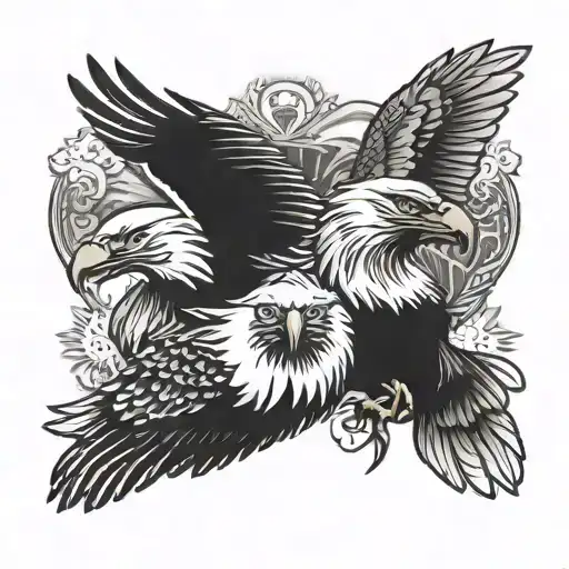 Eagles BW tattoo design idea