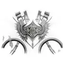 gladiator armor tattoo design idea