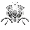 gladiator armor tattoo design idea