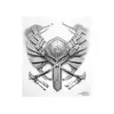 gladiator armor tattoo design idea