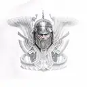 gladiator armor tattoo design idea