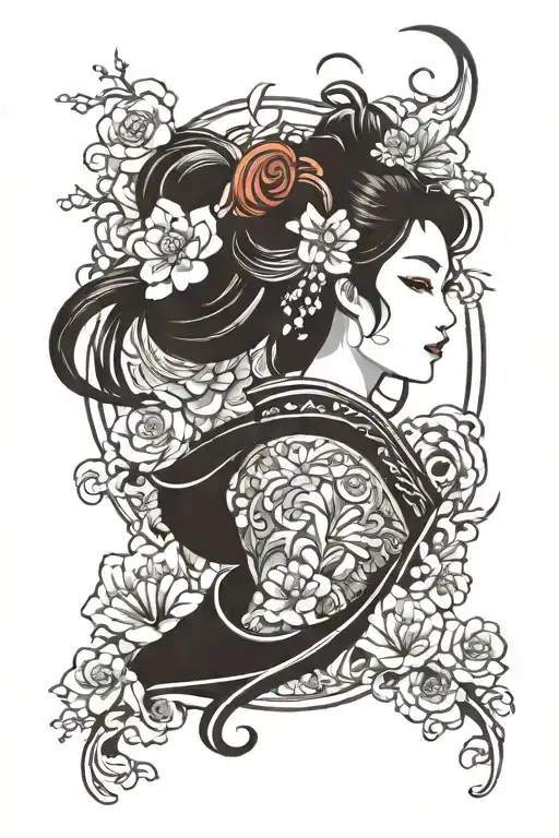 Geisha tattoo design idea
