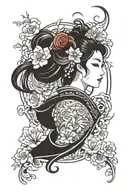 Geisha tattoo design idea