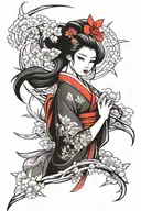 Geisha tattoo design idea