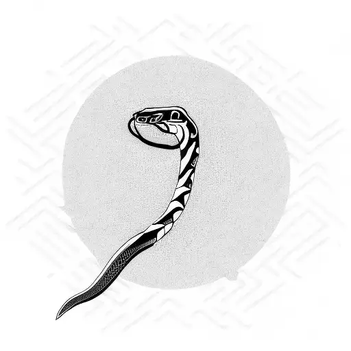 cyber sigilism snake tattoo design idea