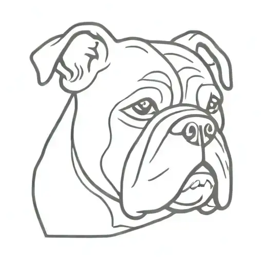 English bull dog breed tattoo design idea