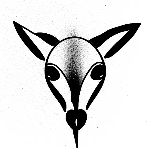 Kangaroo tattoo design idea