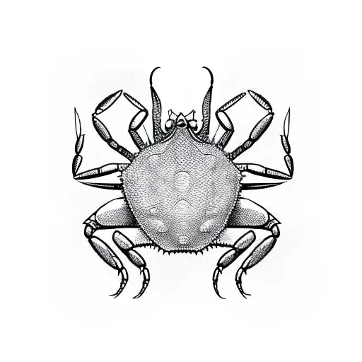 crab with lizard  tattoo design idea