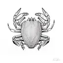 crab with lizard  tattoo design idea